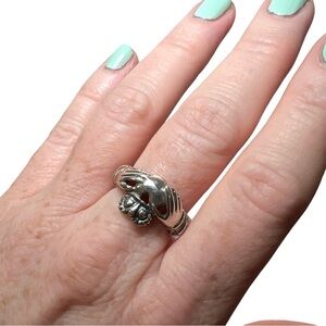 Irish Claddagh ring silver size 7
